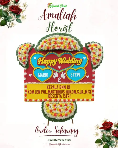 Papan Bunga Pernikahan Sriwedari